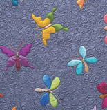 Butterflies quilt detail image 3